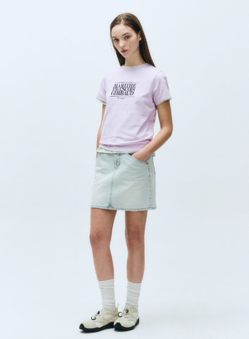 韓國 Marithe Francois Girbaud Women's CLASSIC LOGO T-SHIRTS【MF573】