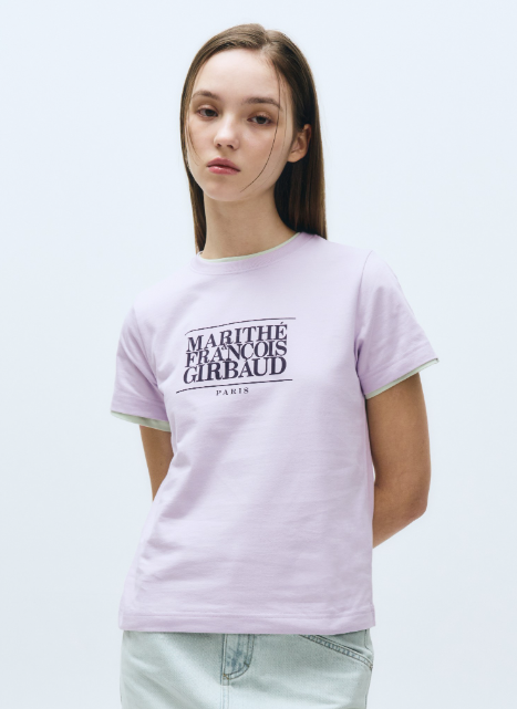 韓國 Marithe Francois Girbaud Women's CLASSIC LOGO T-SHIRTS【MF573】