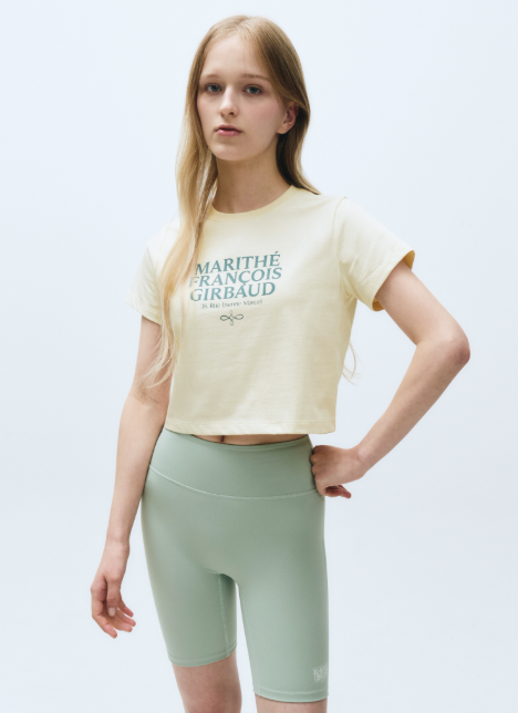 韓國 Marithe Francois Girbaud MOUVEMENT W AEROCOOL CROP T-shirt(涼感)【MF499】