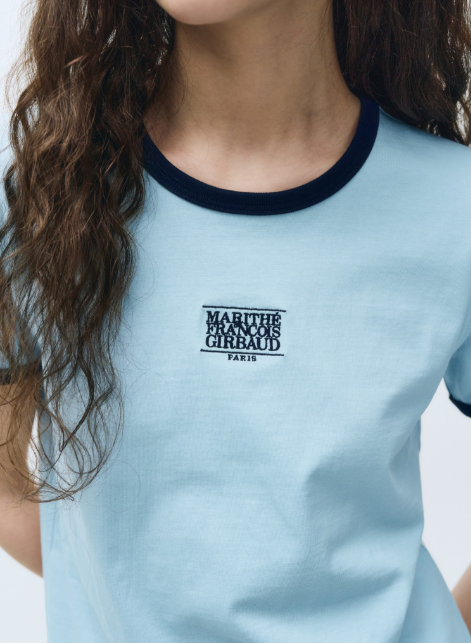 韓國 Marithe Francois Girbaud CLASSIC LOGO RINGER T-SHIRT【MF470】