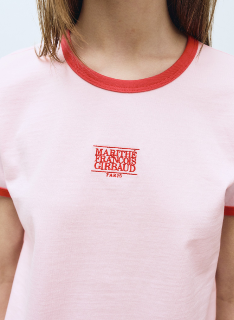 韓國 Marithe Francois Girbaud CLASSIC LOGO RINGER T-SHIRT【MF470】