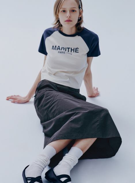 【現貨】韓國 Marithe Francois Girbaud W RAGLAN REGULAR LOGO TEE【MF399】