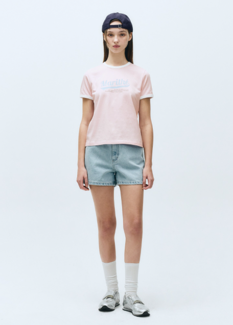 韓國 Marithe Francois Girbaud W Vintage Baseball Ringer Tee【MF415】