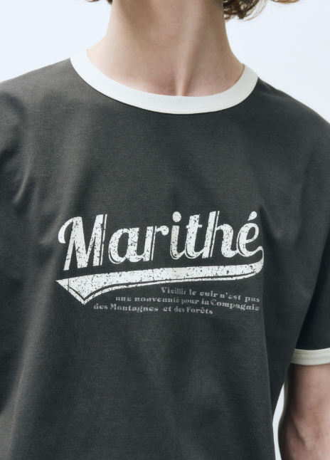 韓國 Marithe Francois Girbaud Vintage Baseball Ringer Tee【MF414】