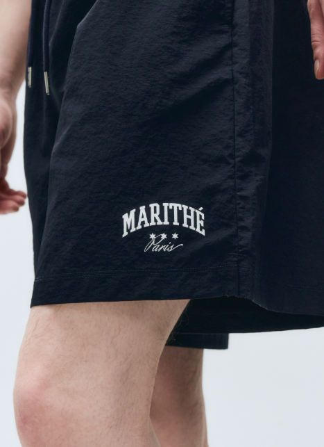 韓國 Marithe Francois Girbaud VARSITY GRAPHIC TEE+NYLON SHORTS SET-UP【MF578】