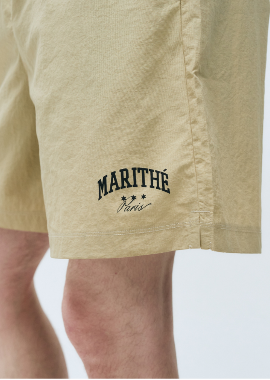 韓國 Marithe Francois Girbaud VARSITY GRAPHIC TEE+NYLON SHORTS SET-UP【MF578】