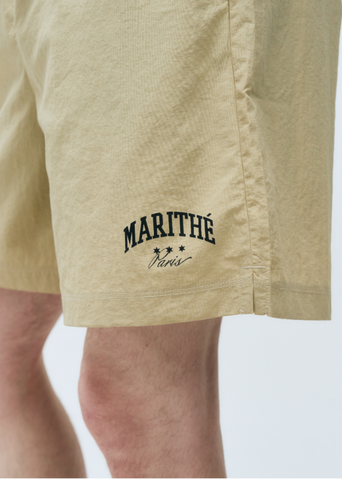 韓國 Marithe Francois Girbaud VARSITY GRAPHIC TEE+NYLON SHORTS SET-UP【MF578】