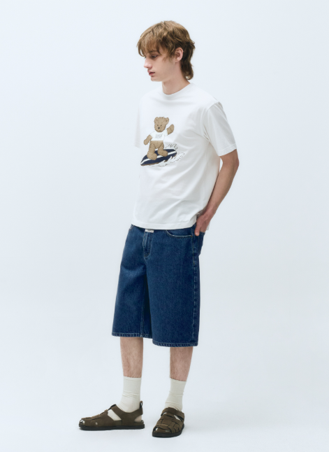 韓國 Marithe Francois Girbaud DOODLE BEAR TSHIRT【MF485】