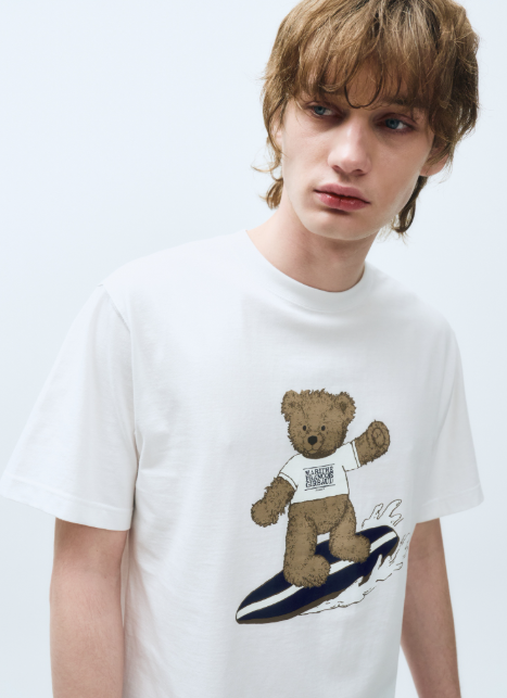 韓國 Marithe Francois Girbaud DOODLE BEAR TSHIRT【MF485】
