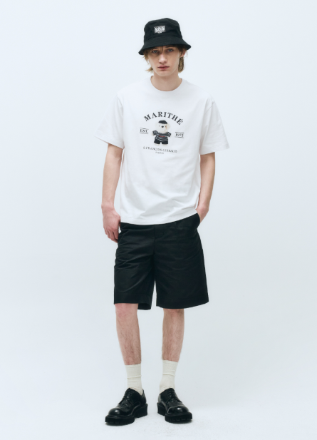 韓國 Marithe Francois Girbaud DOODLE BEAR IMAGE GRAPHIC TSHIRT【MF484】