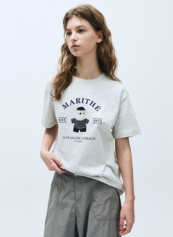 韓國 Marithe Francois Girbaud DOODLE BEAR IMAGE GRAPHIC TSHIRT【MF484】
