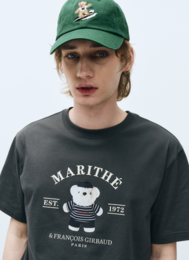 韓國 Marithe Francois Girbaud DOODLE BEAR IMAGE GRAPHIC TSHIRT【MF484】