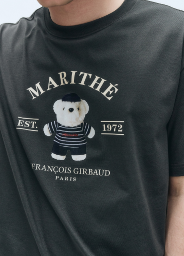 韓國 Marithe Francois Girbaud DOODLE BEAR IMAGE GRAPHIC TSHIRT【MF484】