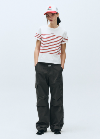 韓國 Marithe Francois Girbaud Women's STRIPE T-SHIRTS【MF564】