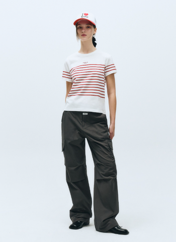 韓國 Marithe Francois Girbaud Women's STRIPE T-SHIRTS【MF564】