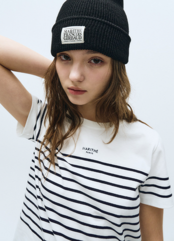 韓國 Marithe Francois Girbaud Women's STRIPE T-SHIRTS【MF564】