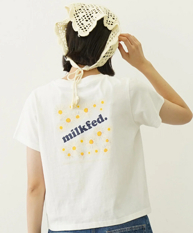 日本直送 MILKFED DAISY AND LOGO COMPACT S/S TEE【SJ029】