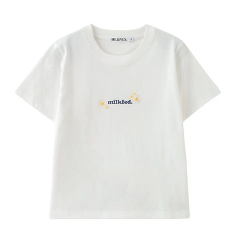 日本直送 MILKFED DAISY AND LOGO COMPACT S/S TEE【SJ029】