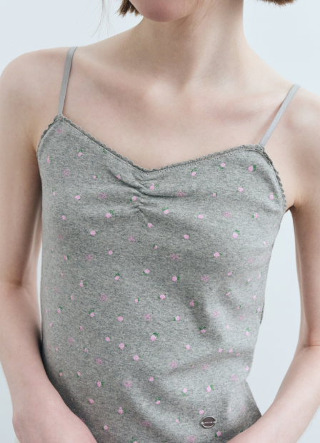 韓國 Marithe Francois Girbaud W FLOWER CROP SLEEVELESS TEE【MF594】