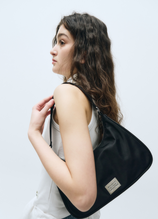 韓國Marithe Francois Girbaud CLASSIC LOGO HOBO BAG【MF334