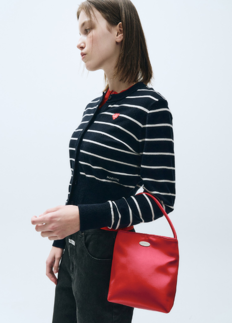 韓國 Marithe Francois Girbaud REGULAR LOGO SATIN MINI BAG 【MF308】