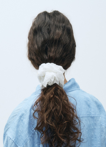 韓國 Marithe Francois Girbaud REGULAR LOGO LACE HAIR SCRUNCHIE【MF596】