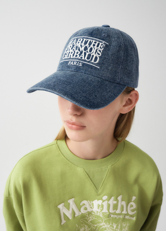 韓國 Marithe Francois Girbaud DENIM WASHING CLASSIC LOGO BALL CAP【MF126】