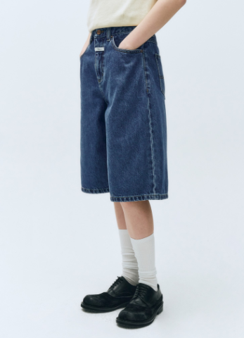 韓國 Marithe Francois Girbaud W LONG BERMUDA DENIM PANTS【MF597】
