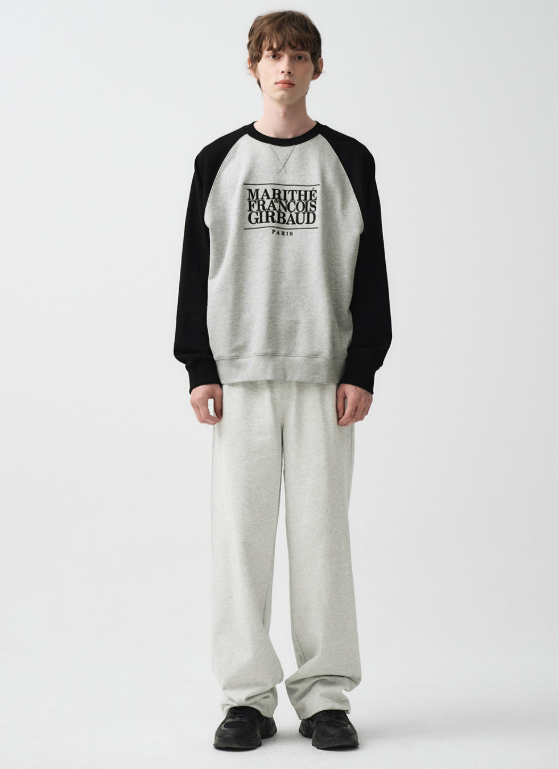 韓國 Marithe Francois Girbaud CLASSIC LOGO COLOR BLOCK RAGLAN SWEATSHIRT【MF117】