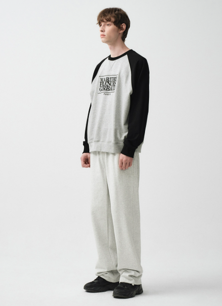韓國 Marithe Francois Girbaud CLASSIC LOGO COLOR BLOCK RAGLAN SWEATSHIRT【MF117】