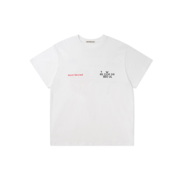 韓國 Mardi Mercredi UNISEX MARDI MERCREDI TW RECORDS TSHIRT【MM131】
