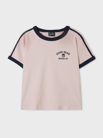 韓國 Who.A.U Steve Track Line Ringer T-shirt【WA172】