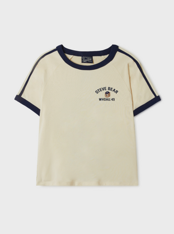 韓國 Who.A.U Steve Track Line Ringer T-shirt【WA172】