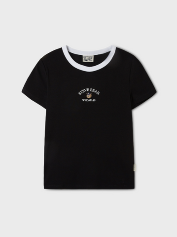 韓國 Who.A.U Steve Embroidery ShortSleeve T-shirt【WA171】