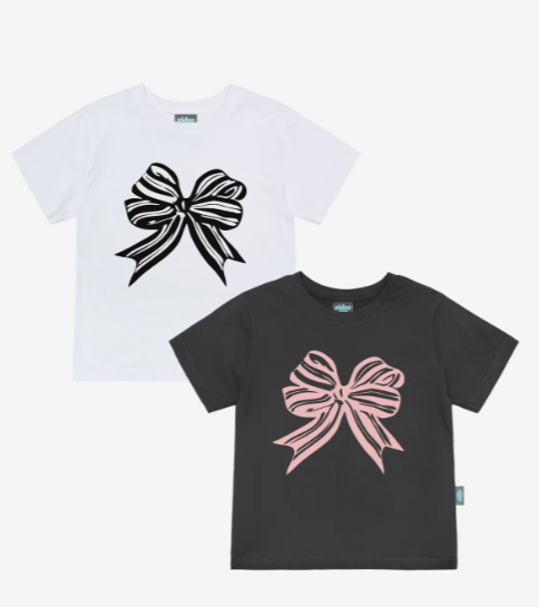 韓國 Video Jockey Striped Ribbon T-shirt【VJ067】
