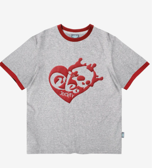 韓國 Video Jockey The skull is actually a cat ringer T-shirt【VJ054】