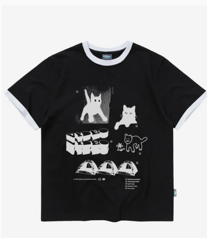韓國 Video Jockey Wear it and you'll be a hipster ringer T-shirt【VJ052】
