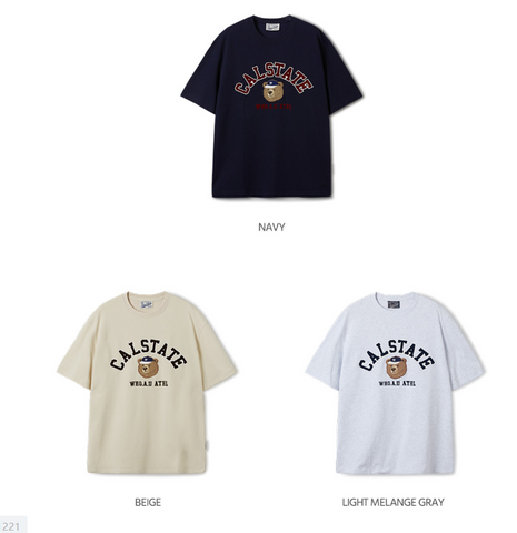 韓國 Who.A.U Steve Campus Arch Letter T-shirt【WA135】
