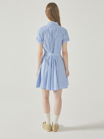 韓國 Who.A.U Steve Short Sleeve Strap Shirts Dress【WA103】