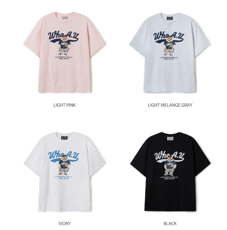 韓國 Who.A.U Steve Photo T-Shirt【WA037】