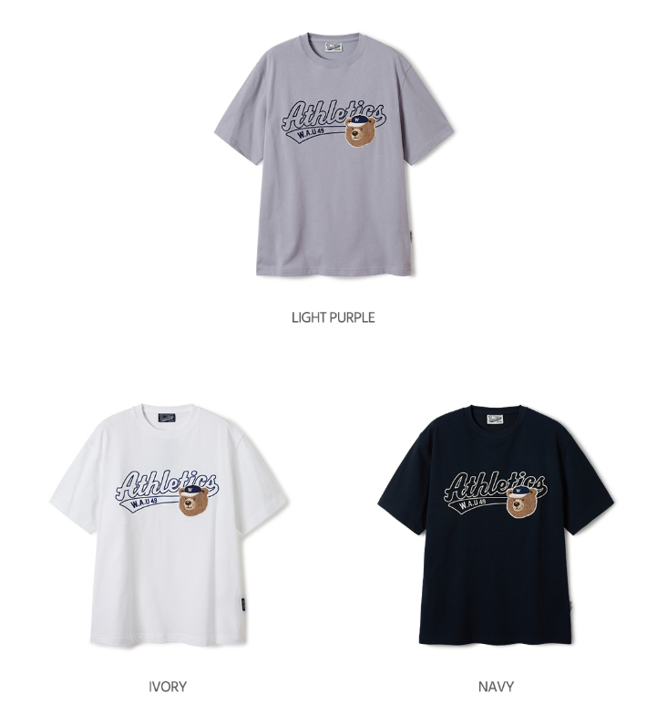 韓國 WhoAU Steve Campus Patch T-shirt【WA045】