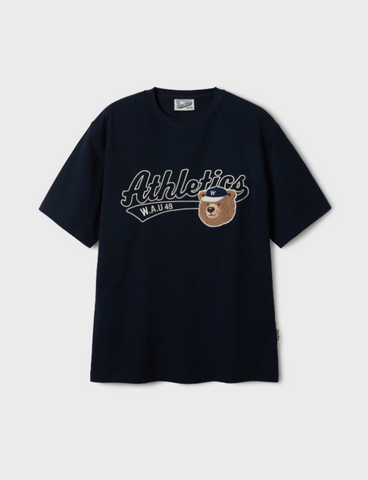 韓國 Who.A.U Steve Campus Patch T-shirt【WA045】
