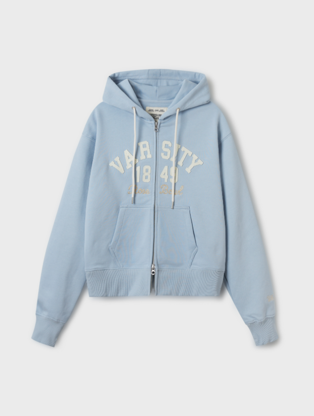 韓國 Who.A.U Patch Crop Hood Zip-up【WA042】