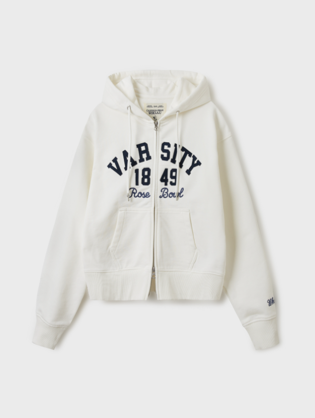 韓國 Who.A.U Patch Crop Hood Zip-up【WA042】