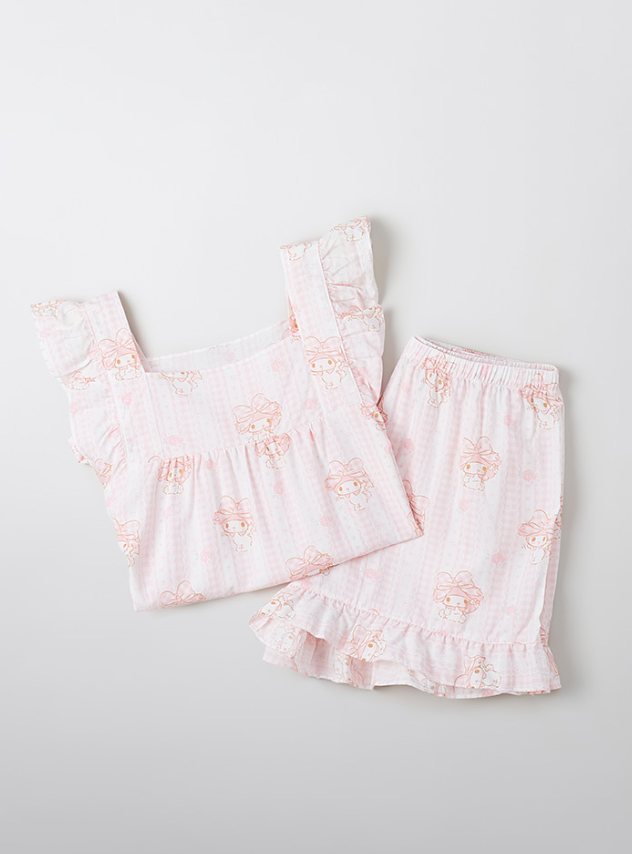 韓國 SPAO Sanrio Characters Frill Sleeveless Pajamas【SP126】