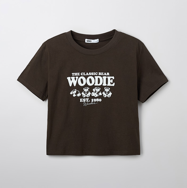 韓國 SPAO Crop Short Sleeve T-shirt【SP082】