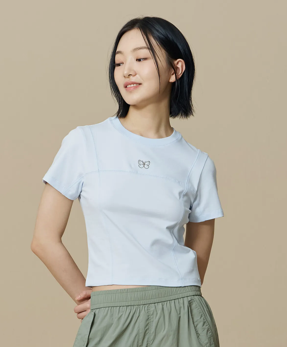 韓國 BBC Line Color Block Short Sleeve T-shirt【BC074】