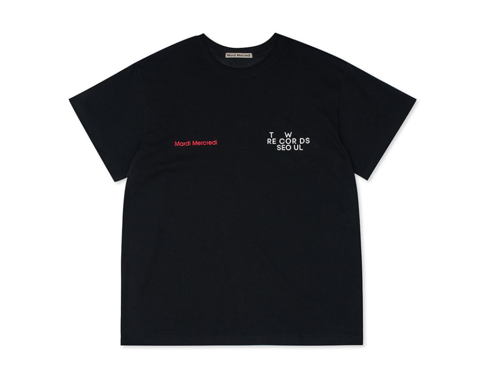 韓國 Mardi Mercredi UNISEX MARDI MERCREDI TW RECORDS TSHIRT【MM131】