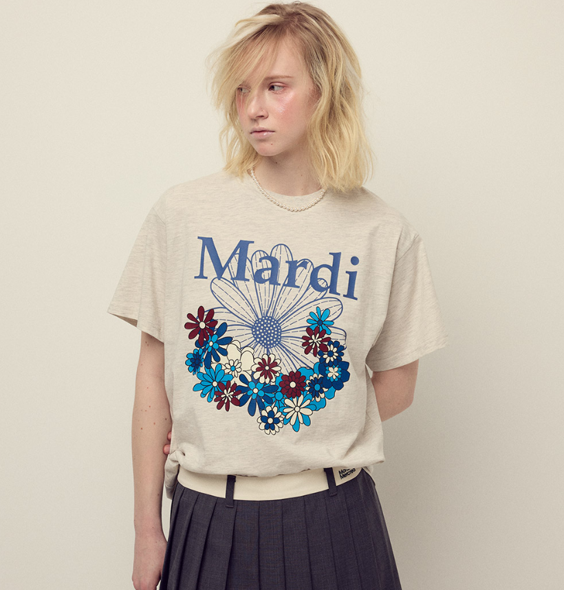 韓國 Mardi Mercredi Tshirt Flowermardi Jardin【MM145】