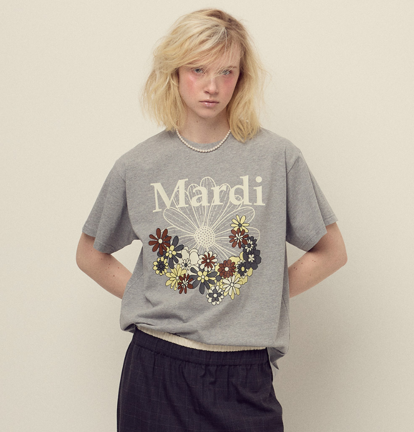 韓國 Mardi Mercredi TSHIRT FLOWERMARDI JARDIN【MM145】